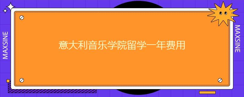 意大利音乐学院留学一年费用